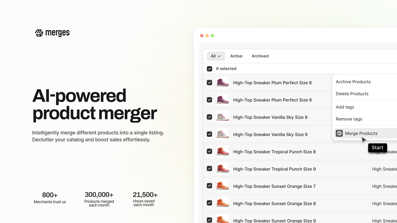 Merges: AI Powered Product Merger for Shopify