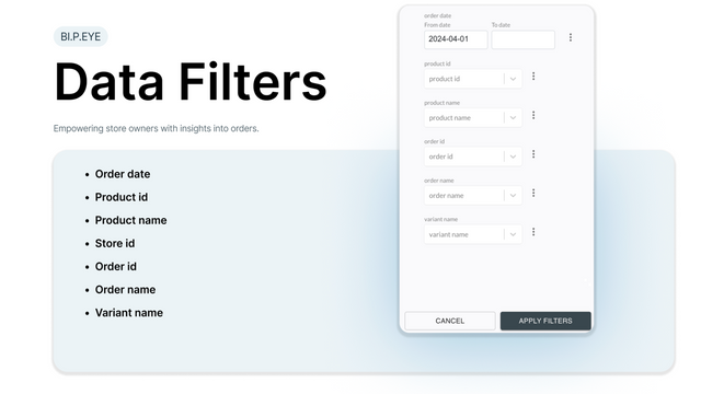 Historical data filters