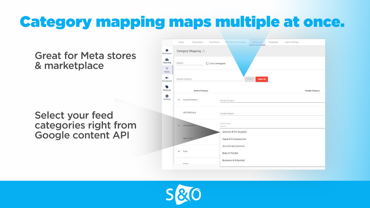 Kartlägg dina Shopify-kategorier till Google, Meta & Microsoft Ads