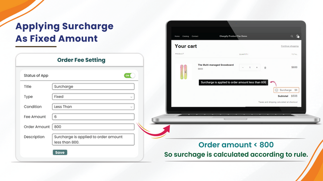 Applying Surcharge As Fixed Amount