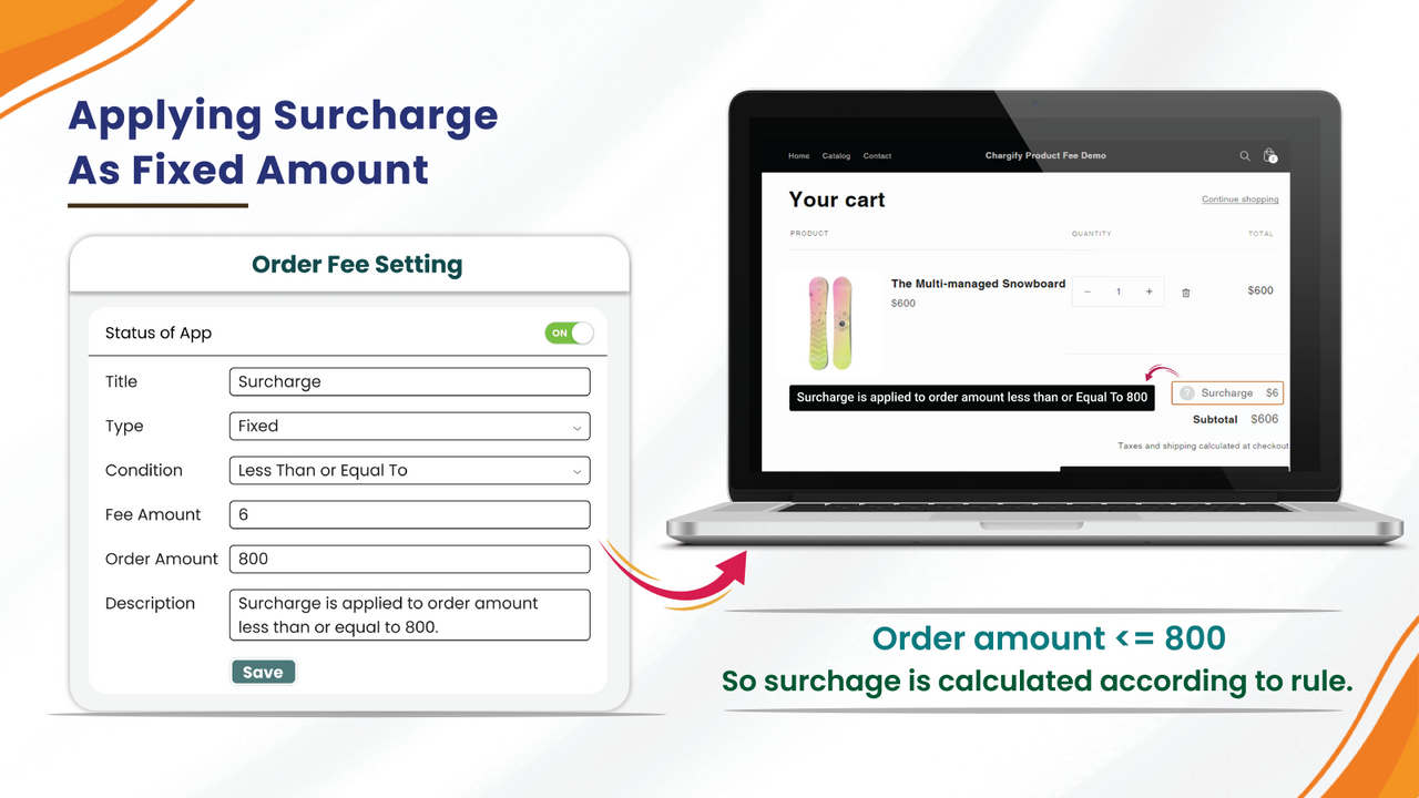 Applying Surcharge As Fixed Amount