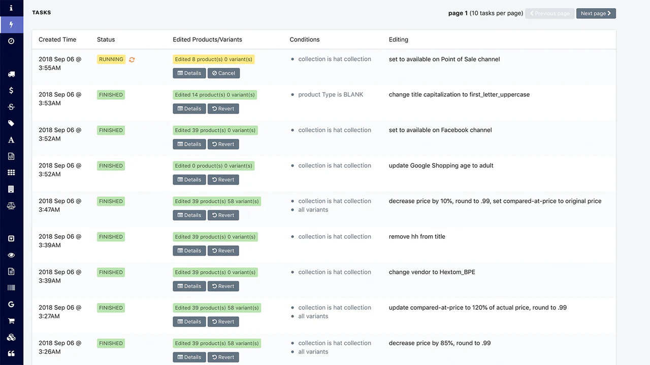 Shopify应用，由Hextom Inc提供的批量产品编辑，编辑任何产品