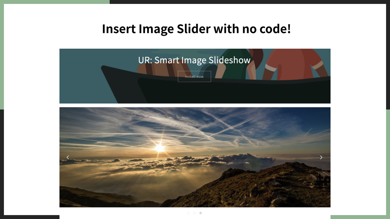  Insert Image Slider with no code.