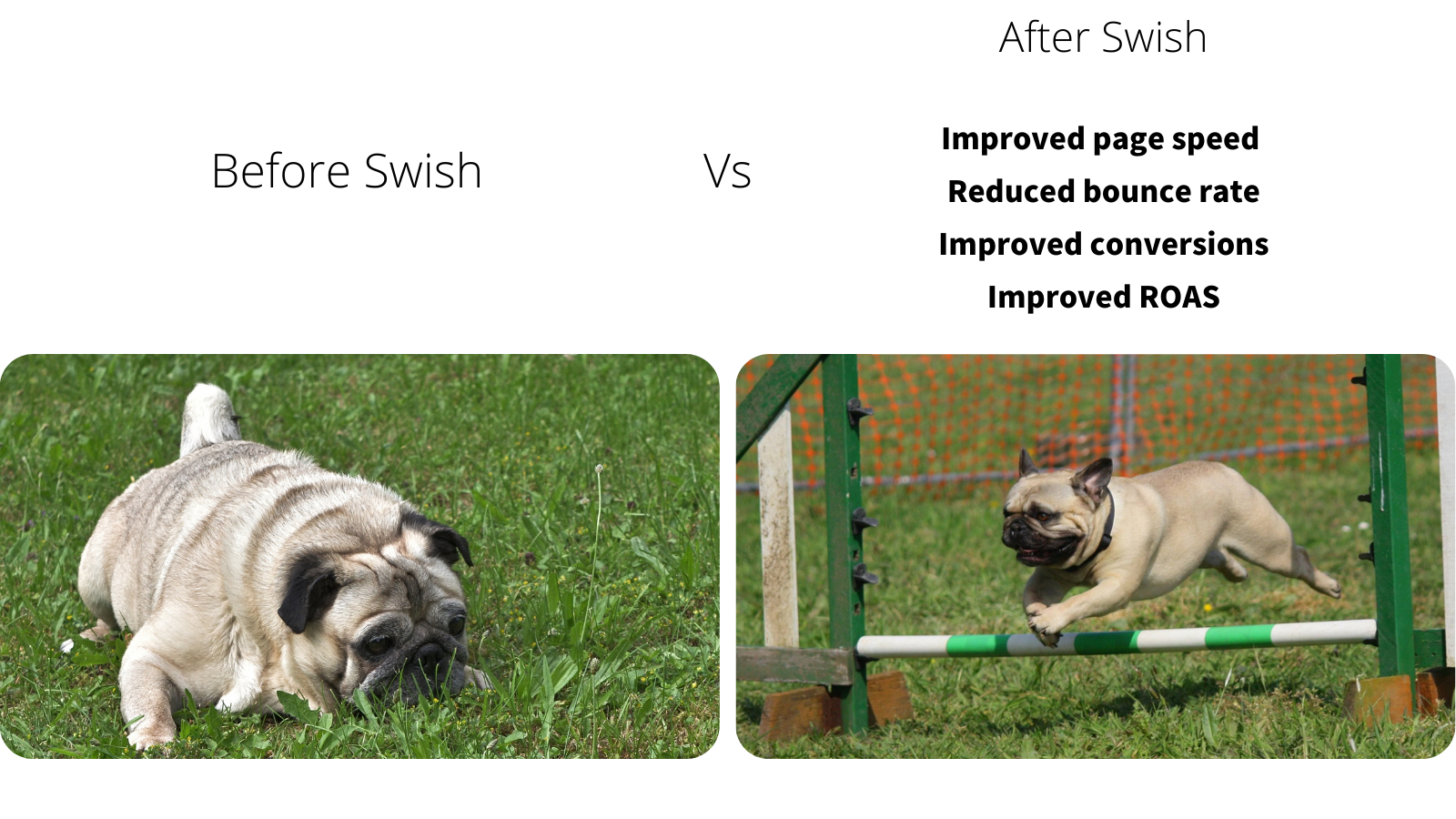 Before & after installing Swish