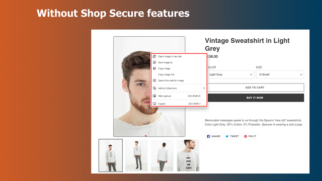 Frontend 02 de Shop Secure