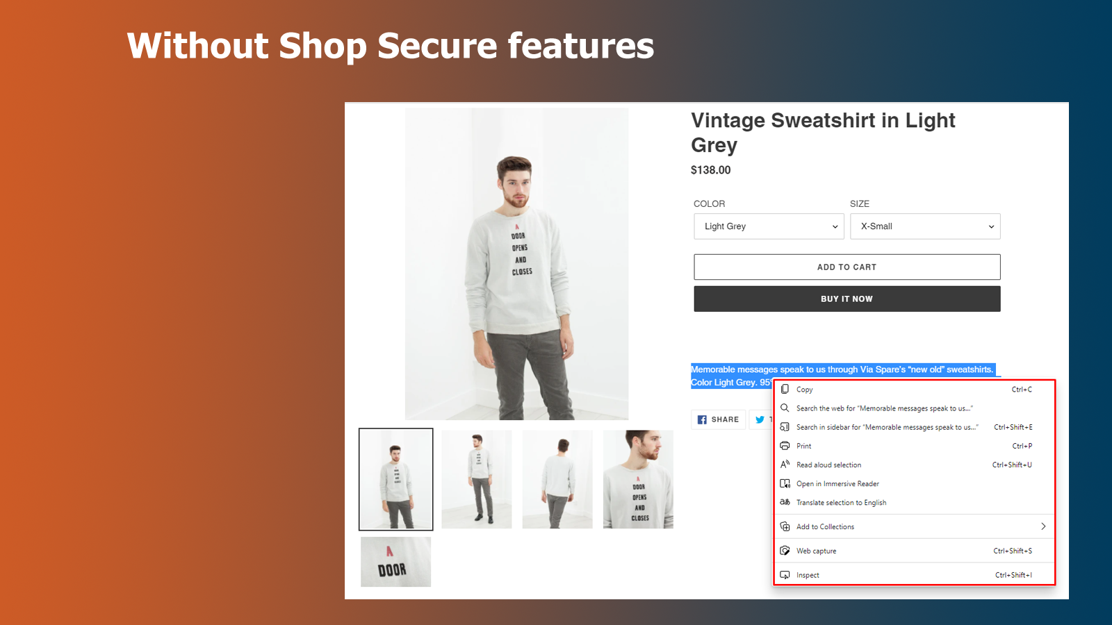 Frontend 03 de Shop Secure