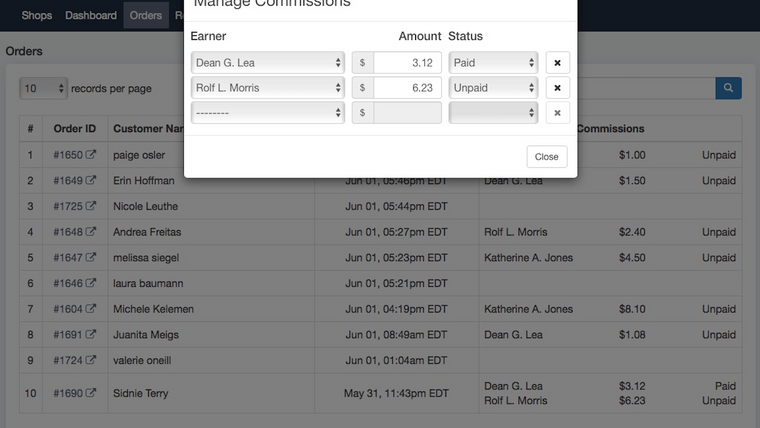 Sales Reps Commission Manager Screenshot