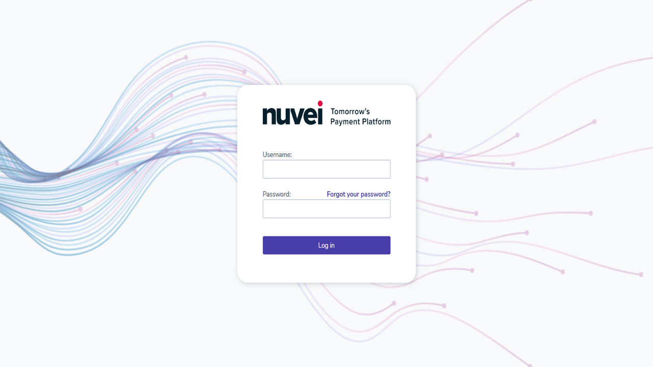 Nuvei控制面板登录