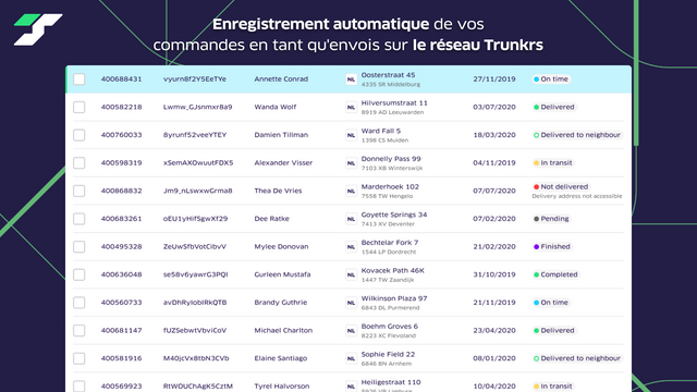 Visualisez facilement tous vos envois en un seul endroit.