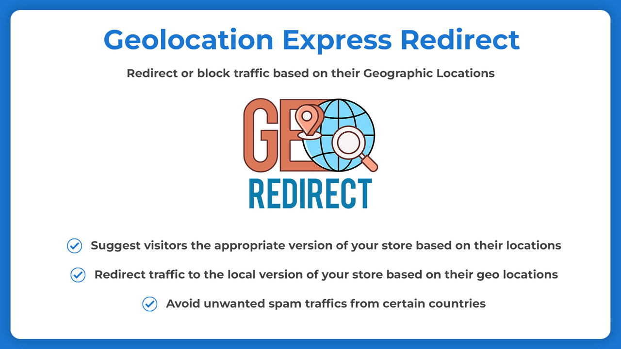 Geolocation Express Redirect Screenshot