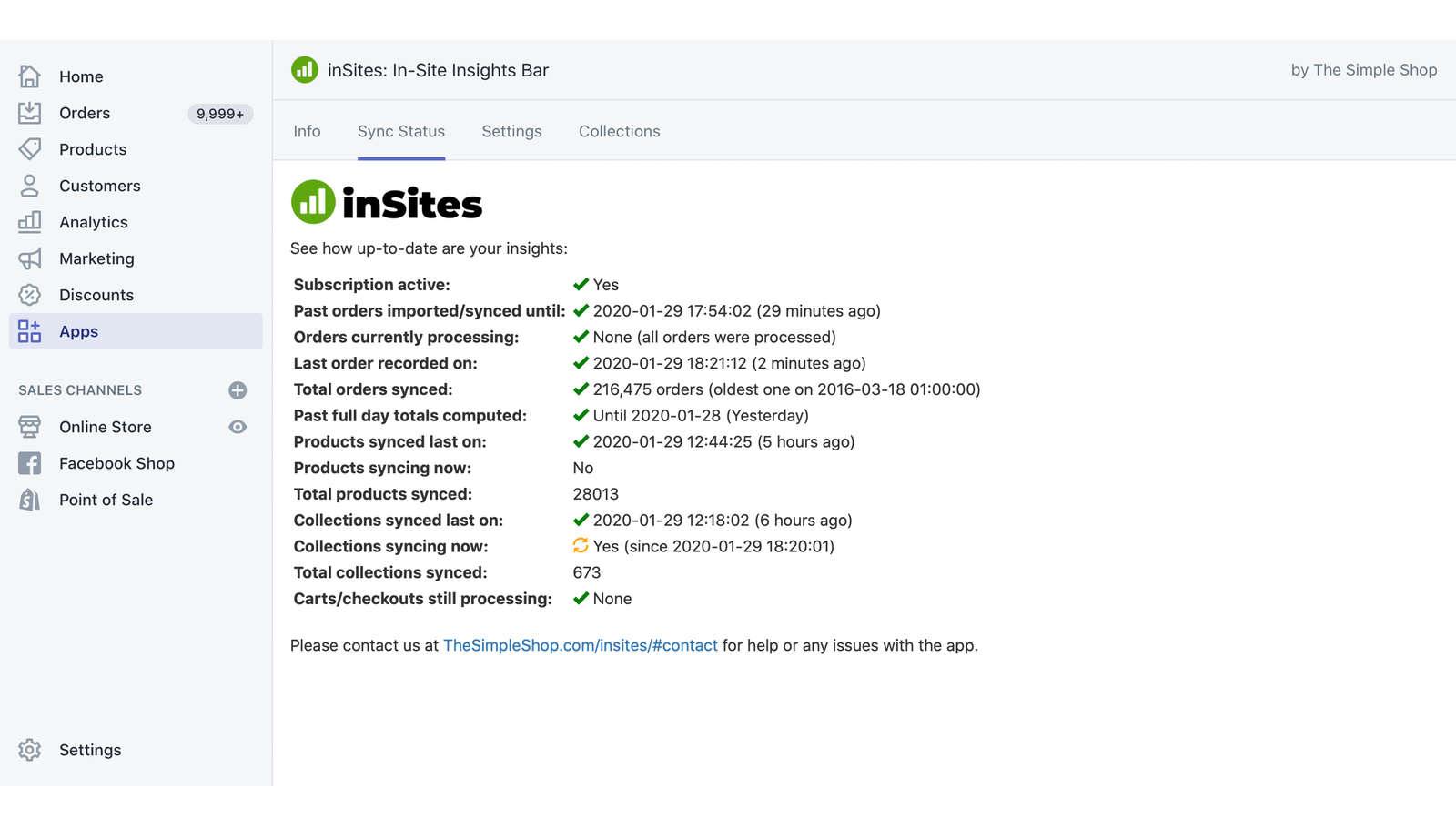 inSites: Insights Bar Screenshot