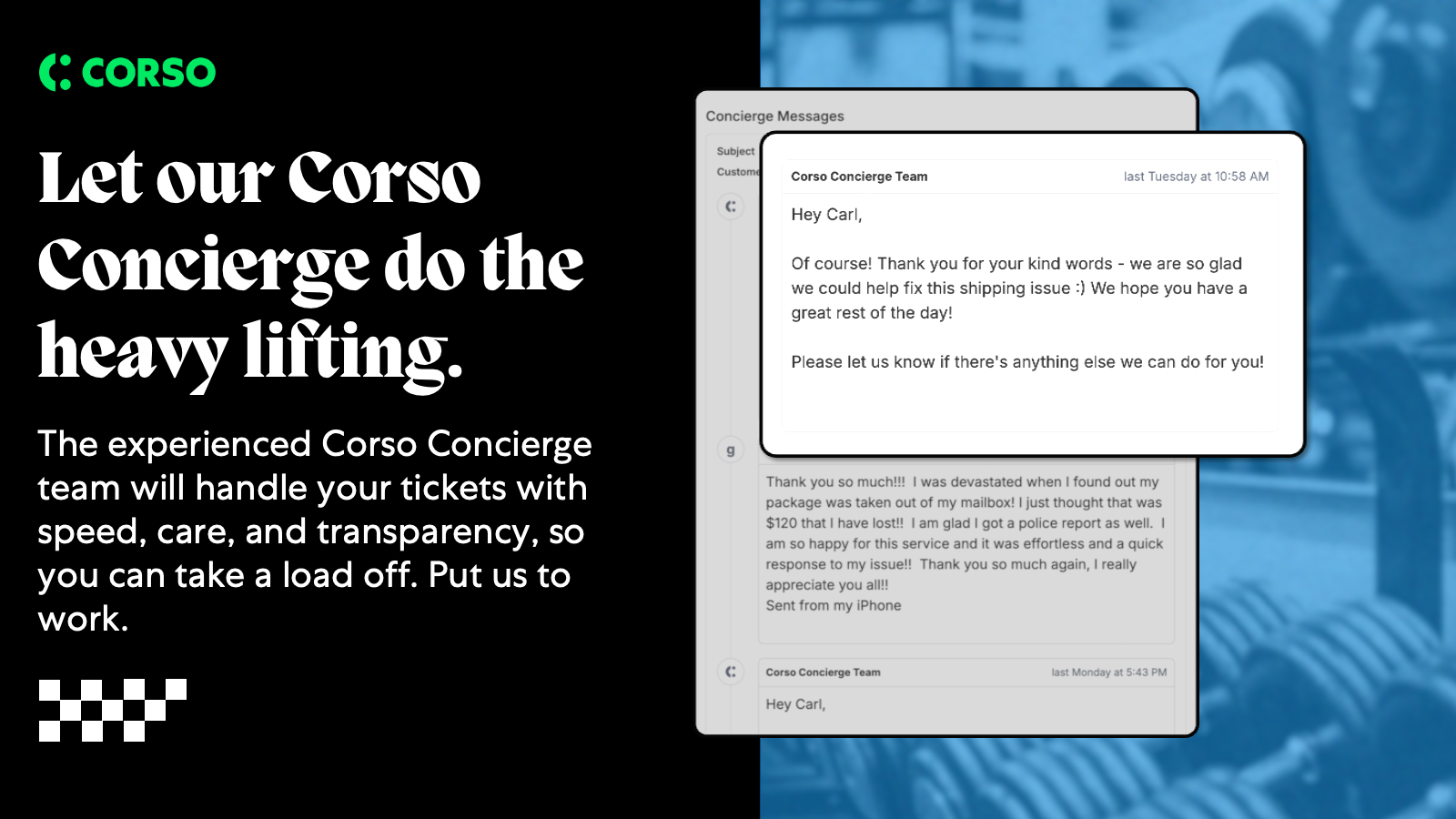 Let the Corso Concierge do what they do best