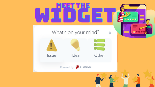 Collectez les problèmes, les idées et les compliments avec un widget simple. Rece