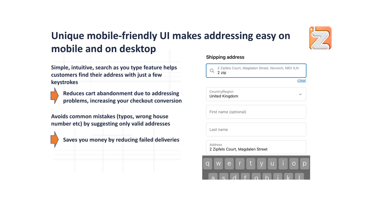 Unikt, simpelt brugerinterface gør det nemt at adressere på både mobil og desktop