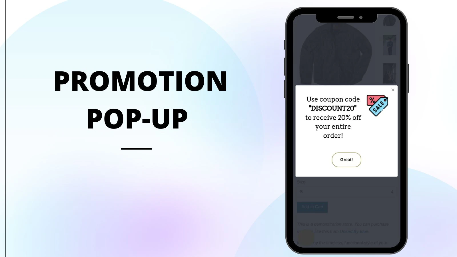 Pop-up de promoção