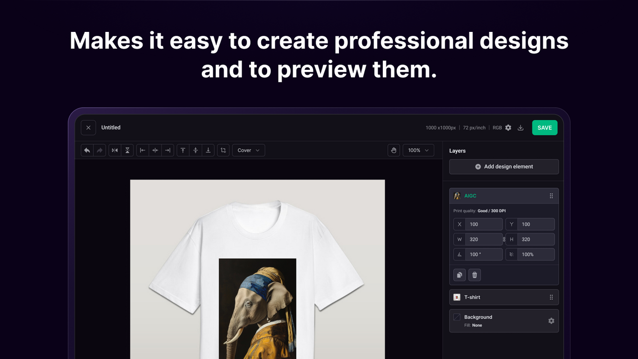 Makes it easy to create professional designs