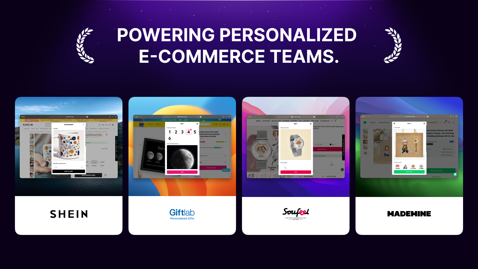 Ondersteunt gepersonaliseerde e-commerce teams