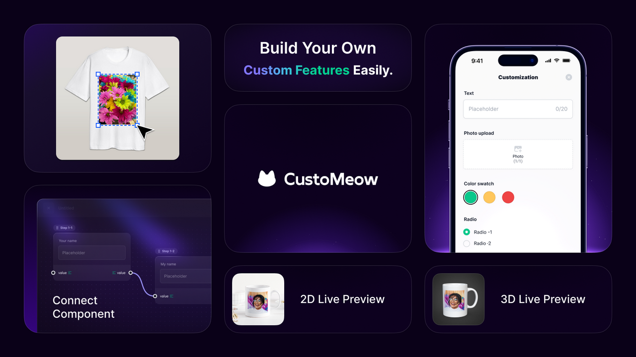Build your own custom features easily