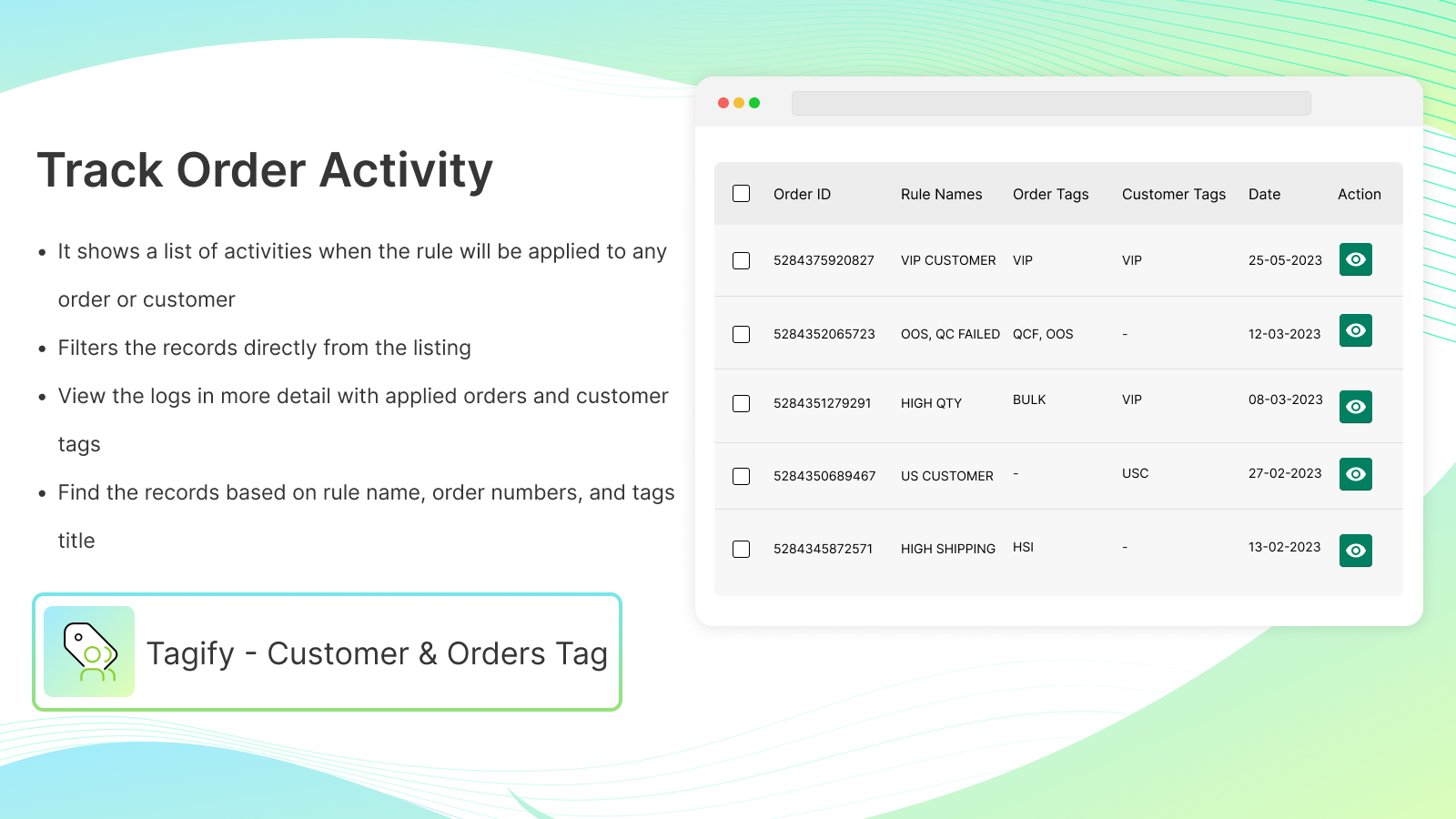 Tagify ‑ Customer & Orders Tag Screenshot