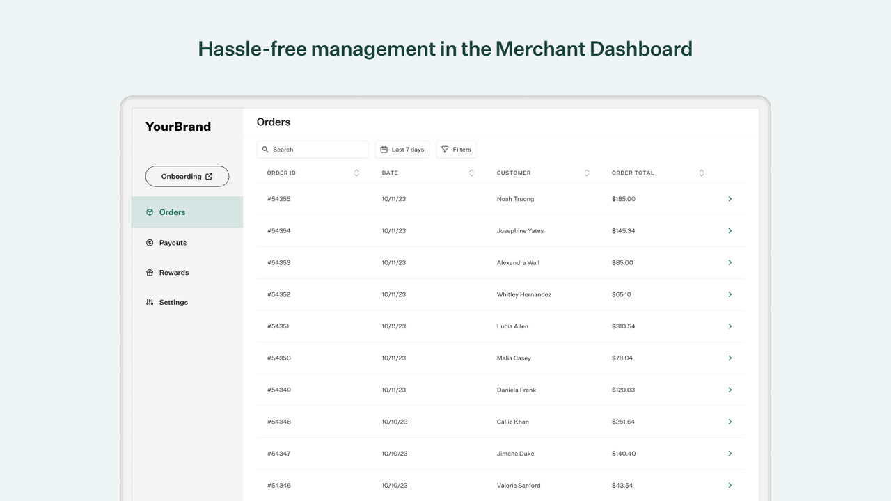 Bekymmersfri hantering i Merchant Dashboard