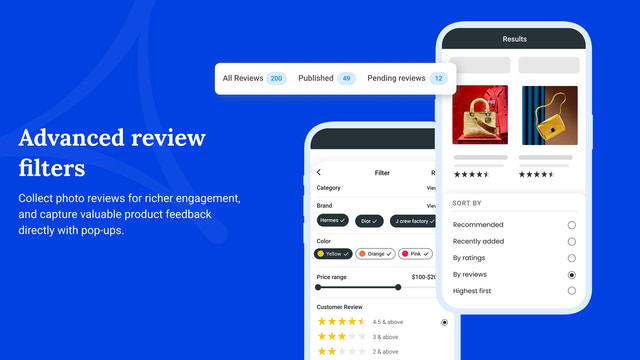 Easily categorize and analyze reviews using customizable filters