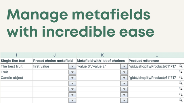 Gestionar metafields con increíble facilidad