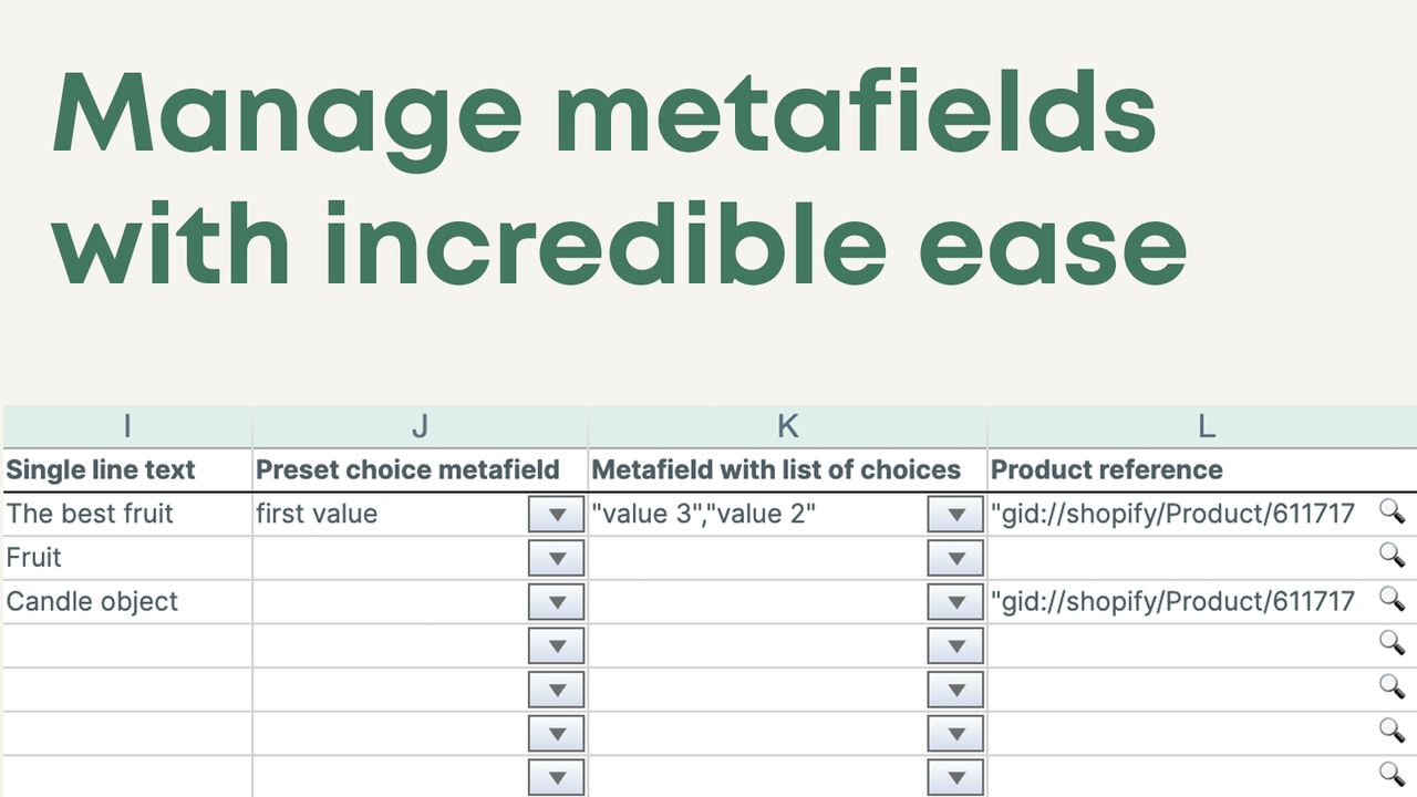 Gerencie metafields com incrível facilidade