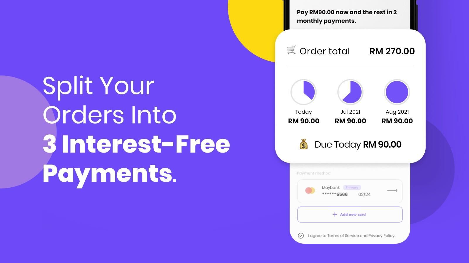 Checkout and split your payment into 3 interest-free payments