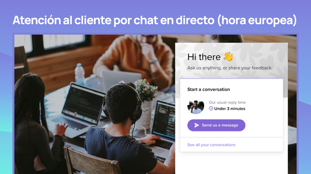 Atención al cliente por chat en directo (hora europea)