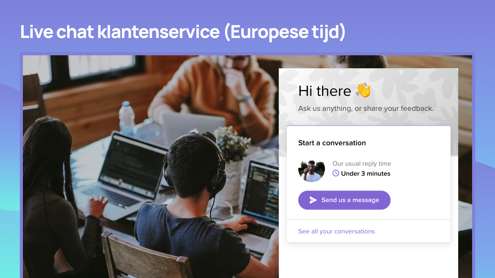 Live chat klantenservice (Europese tijd)