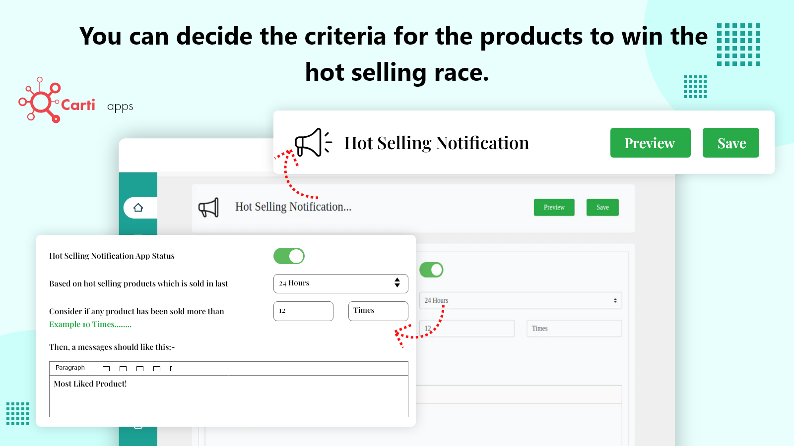 Hot Selling Notification Screenshot