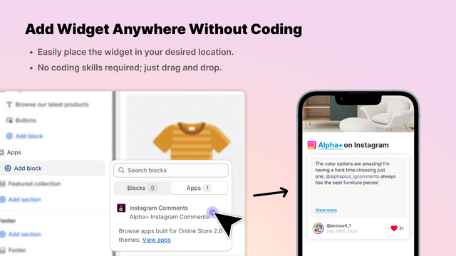 Add Widget Anywhere Without Coding