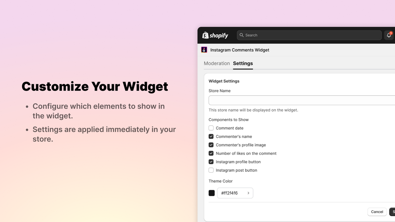 Customize Your Widget