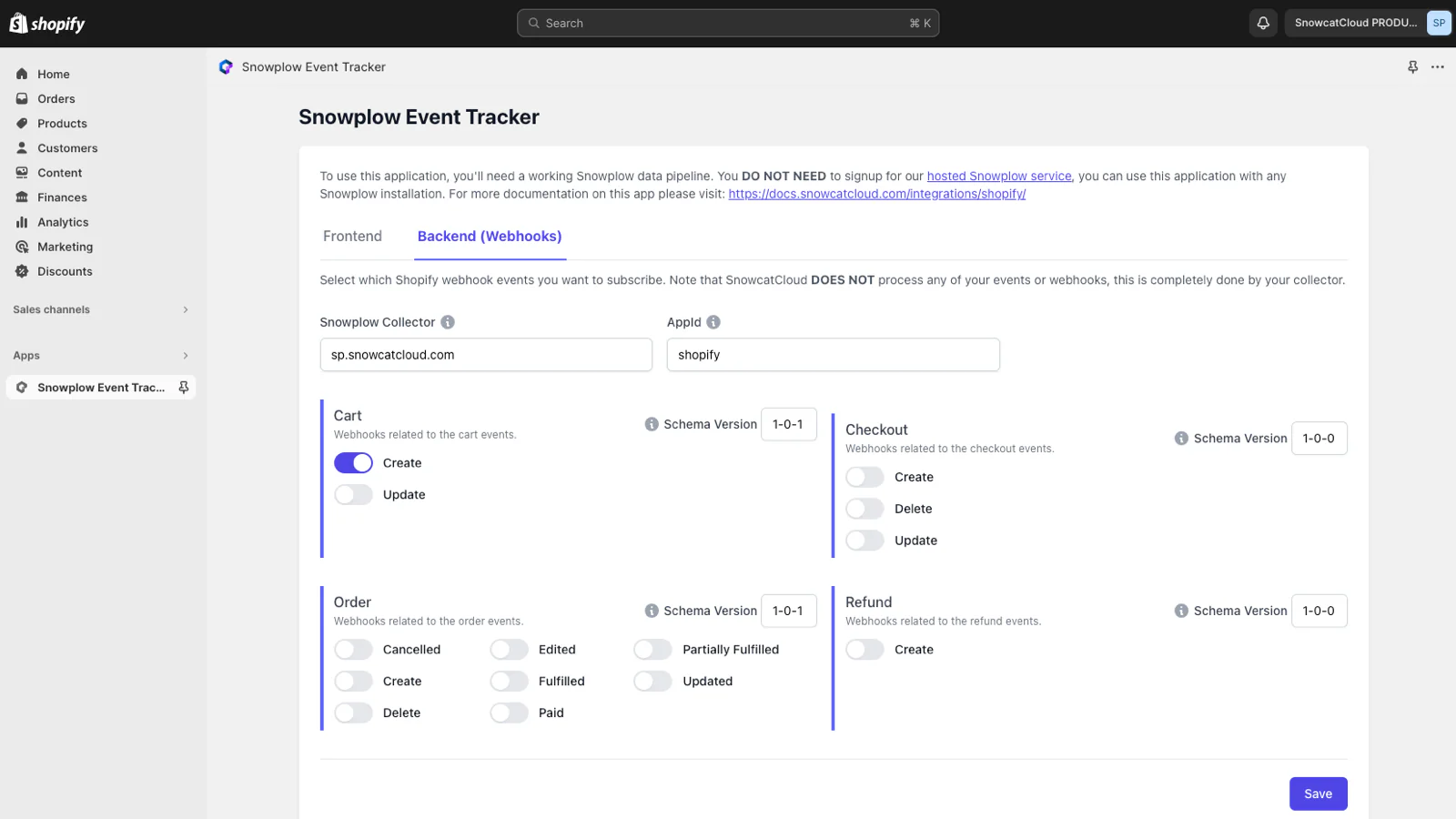 Webhook-händelser