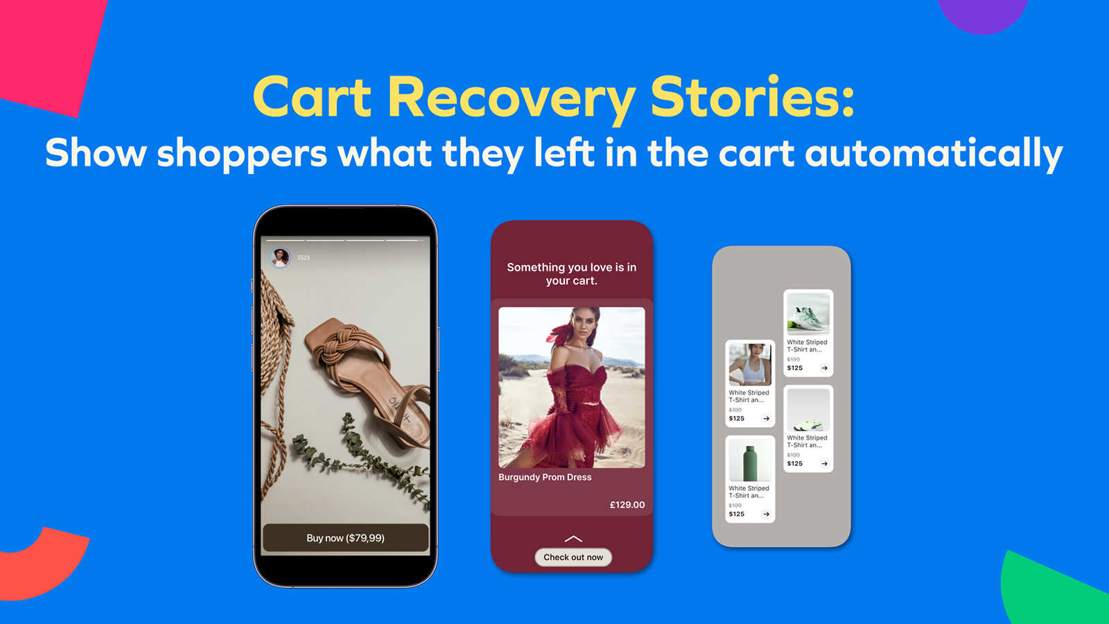 This image shows the usage of cart recovery stories