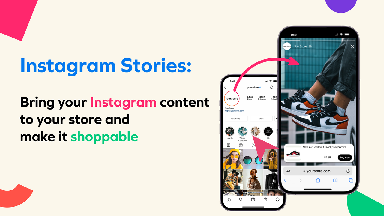 This image shows the usage of Instagram stories