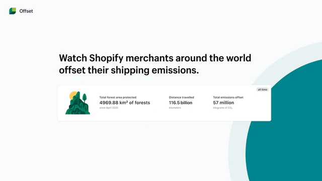 Gå med Shopify-handlare i att kompensera dina fraktutsläpp.