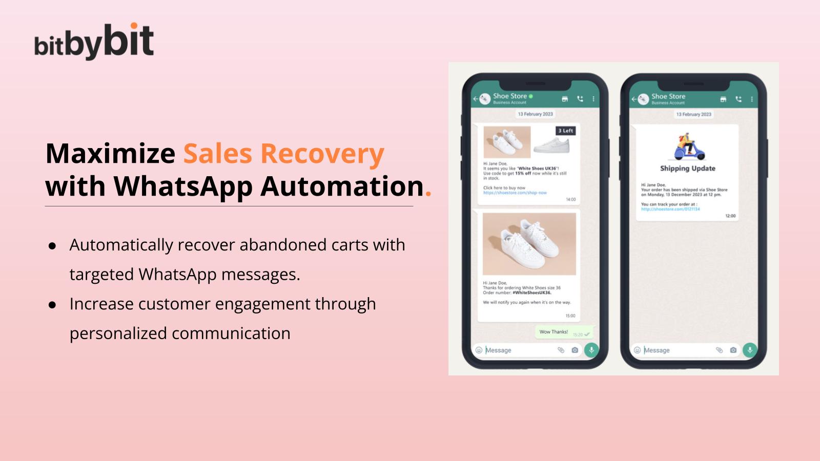 whatsapp shopify abandoned cart