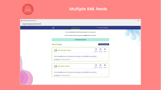 Create custom product feed for Google, Facebook, Instagram...