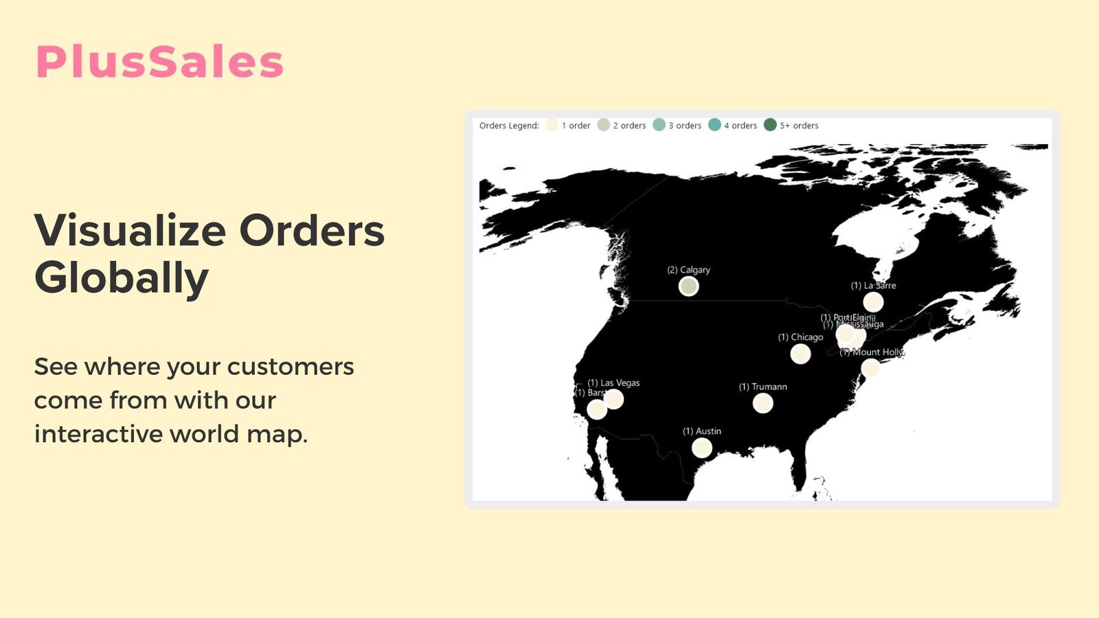 voyez vos commandes sur une carte du monde