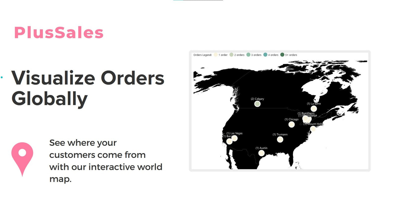 vea sus pedidos en un mapa mundial