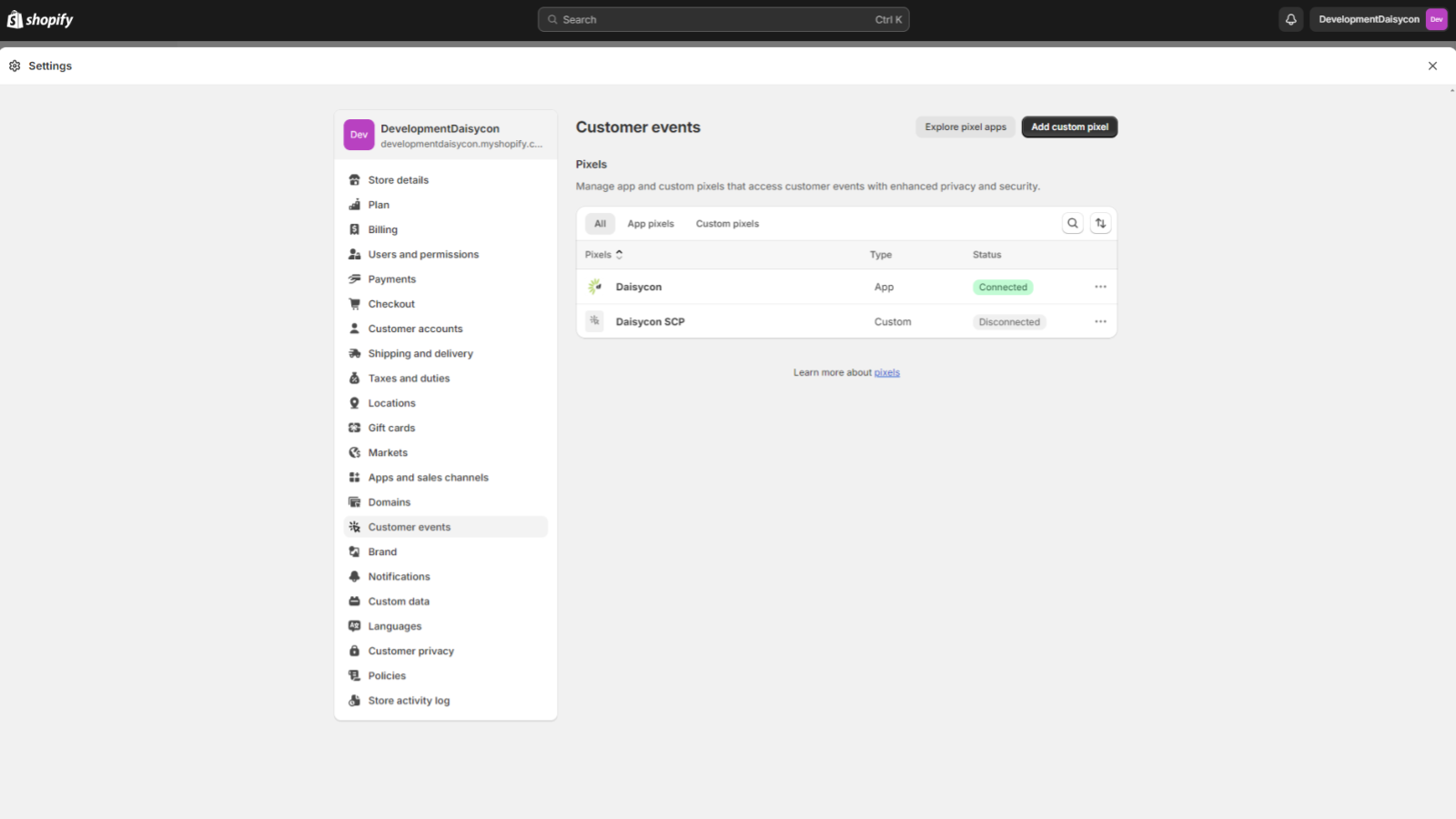 Skärmdump av Daisycon Shopify App 2