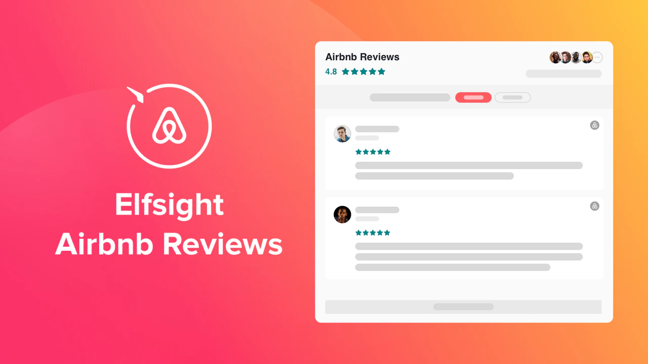 Opiniones de Airbnb para un sitio web de Shopify - por Elfsight