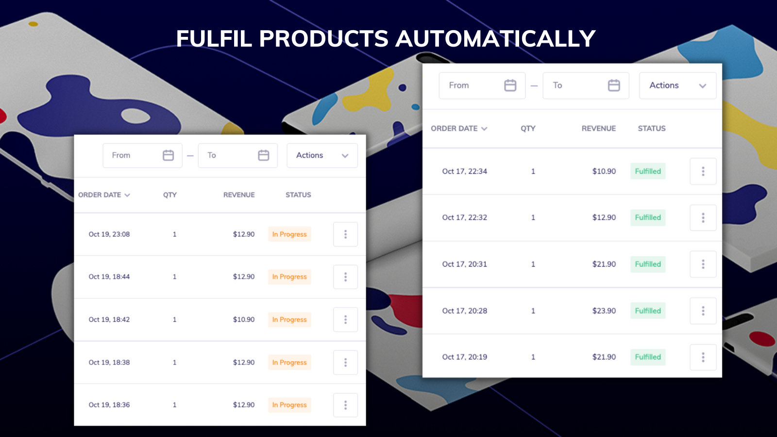 Print on demand: order fulfillment, order tracking