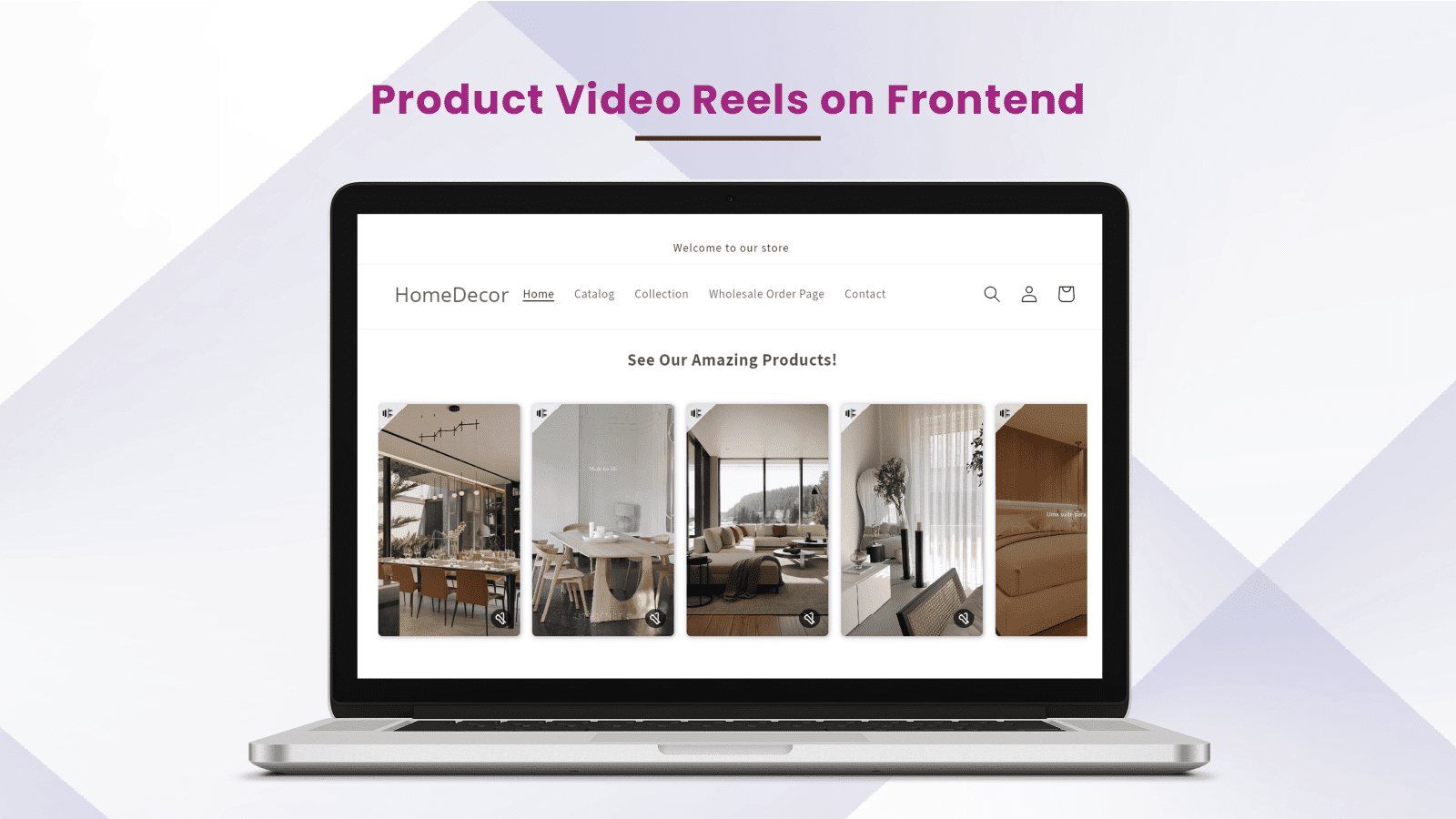 VDO Product Video Feed Screenshot