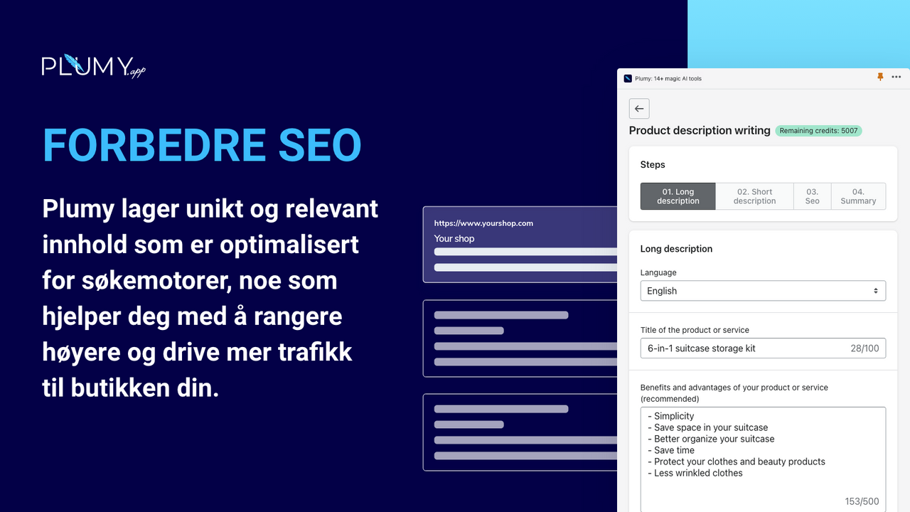 Lag innhold som er optimalisert for søkemotorer (SEO)