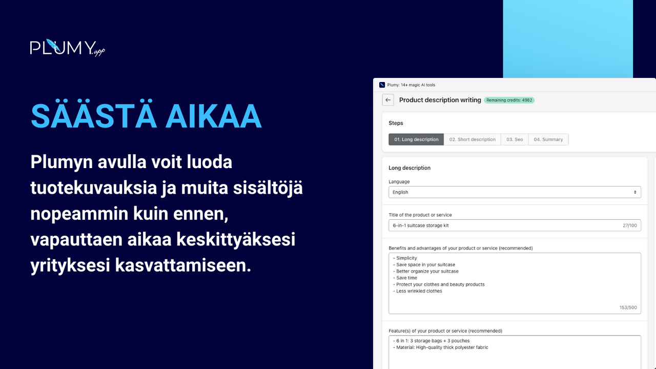 Luo tuotekuvauksia ja muita sisältöjä 15 kertaa nopeammin.