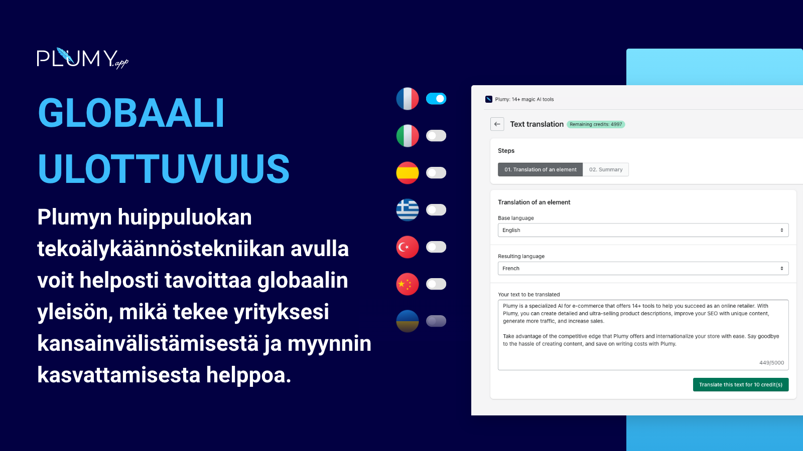 Kansainvälistä liiketoimintaasi ja kasvata myyntiäsi.