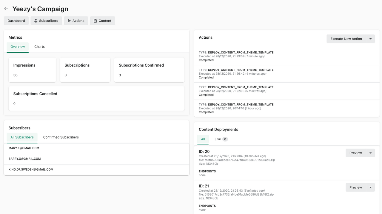 Campaign Dashboard