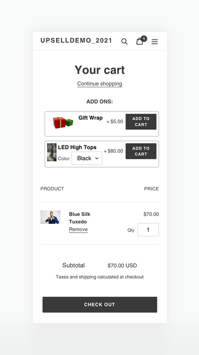 Mobile cart page